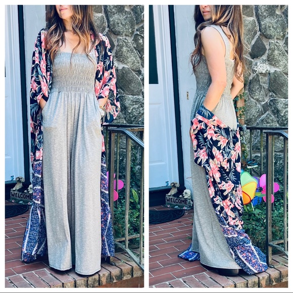 #11 Lisa Boho Chic Most Fabulous Smocked Wide Leg Jumpsuit - Picture 4 of 5